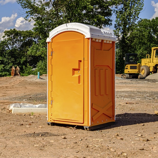 how often are the porta potties cleaned and serviced during a rental period in Williams Illinois